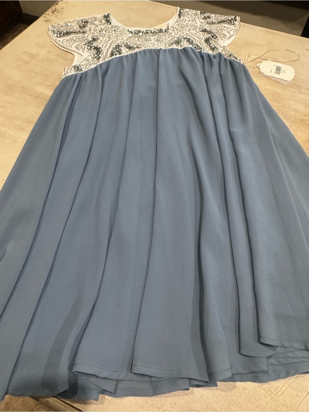 Altar'd State Cream Dress with Beaded Accent